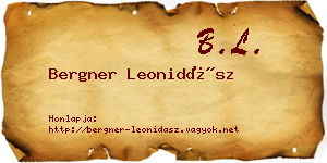 Bergner Leonidász névjegykártya
